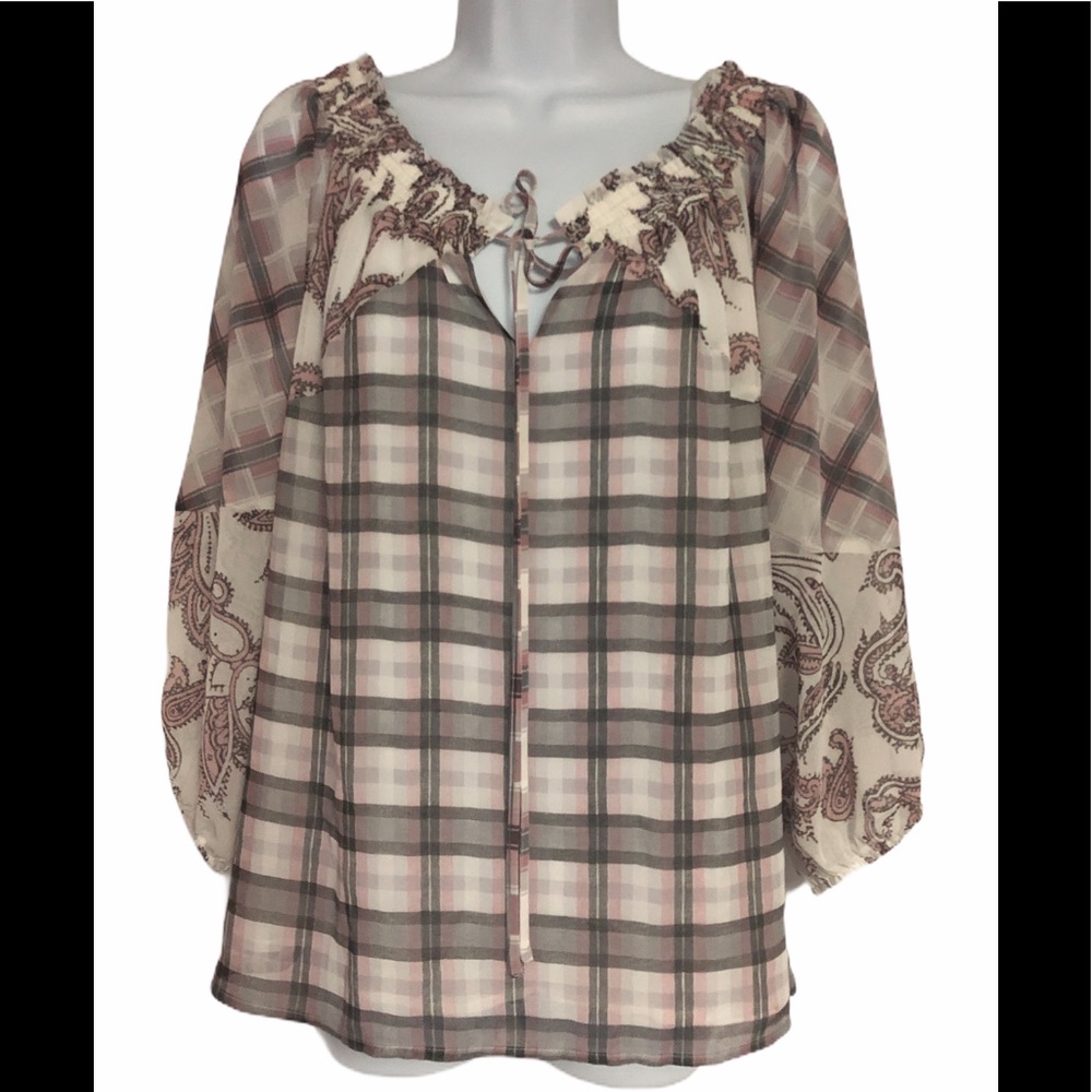 Loft Patchwork Patterned Blouse - Picture 2 of 8